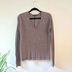 Rag & Bone XS striped grey v-neck tee